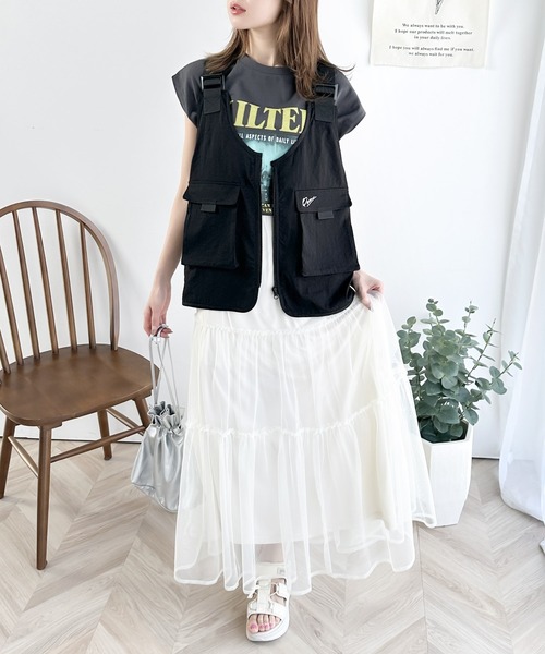 Java（ジャバ）の「《Javaジャバコラボ》垢抜けた大人のアウトドスタイル。太ストラップ立体ポケットベスト（ベスト・レディース・アイボリー/ブラック・X-LARGE/SMALL/MEDIUM/LARGE）」の13枚目の写真