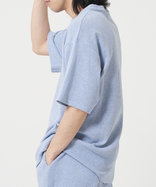 ROUGH TRADE(ラフトレード)の「ワッフルヘンリーネックTEE(M1)(Tシャツ/カットソー・メンズ・ブラック/ブルー/ミント/ホワイト・MEDIUM/LARGE/X-LARGE)」の15枚目の写真