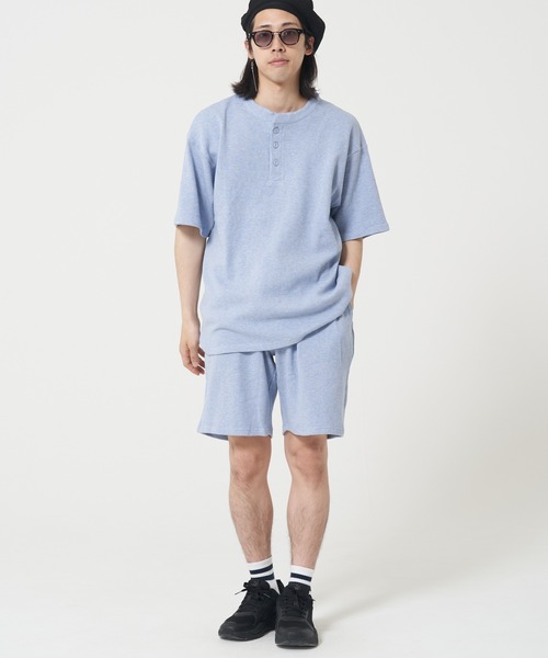 ROUGH TRADE(ラフトレード)の「ワッフルヘンリーネックTEE(M1)(Tシャツ/カットソー・メンズ・ブラック/ブルー/ミント/ホワイト・MEDIUM/LARGE/X-LARGE)」の16枚目の写真