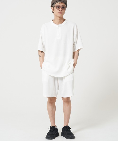 ROUGH TRADE(ラフトレード)の「ワッフルヘンリーネックTEE(M1)(Tシャツ/カットソー・メンズ・ブラック/ブルー/ミント/ホワイト・MEDIUM/LARGE/X-LARGE)」の22枚目の写真
