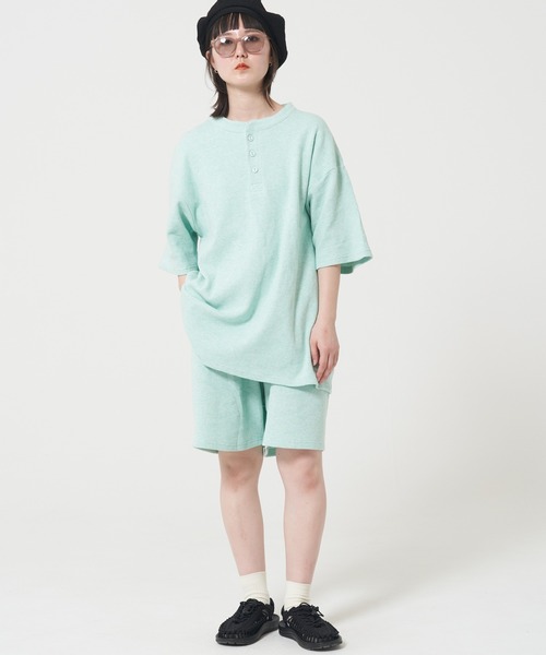 ROUGH TRADE(ラフトレード)の「ワッフルヘンリーネックTEE(M1)(Tシャツ/カットソー・メンズ・ブラック/ブルー/ミント/ホワイト・MEDIUM/LARGE/X-LARGE)」の10枚目の写真
