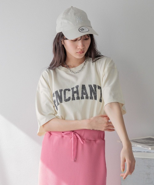 LOWRYS FARM（ローリーズファーム）の「カコウカレッジＴＳＳ 111992（Tシャツ/カットソー・レディース・チャコールグレー/グレー/アイボリー・LONG/SHORT）」の5枚目の写真