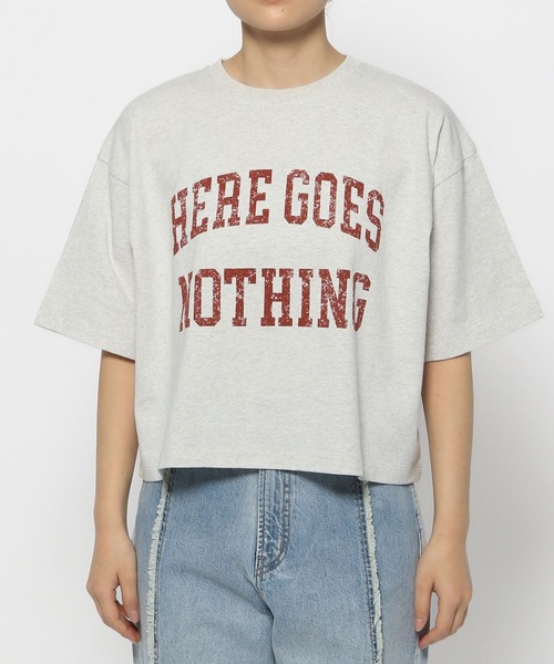 LOWRYS FARM（ローリーズファーム）の「カコウカレッジＴＳＳ 111992（Tシャツ/カットソー・レディース・チャコールグレー/グレー/アイボリー・LONG/SHORT）」の9枚目の写真