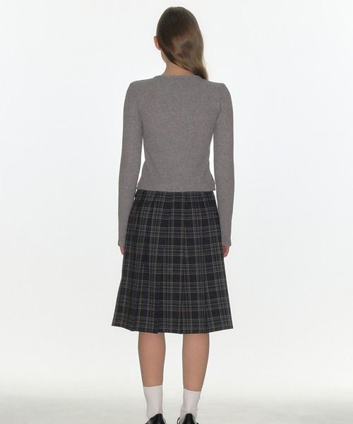 CRANK（クランク）の「RIBBED ZIPPER CARDIGAN（カーディガン/ボレロ・レディース・ブラック/ライトグレー・FREE）」の12枚目の写真