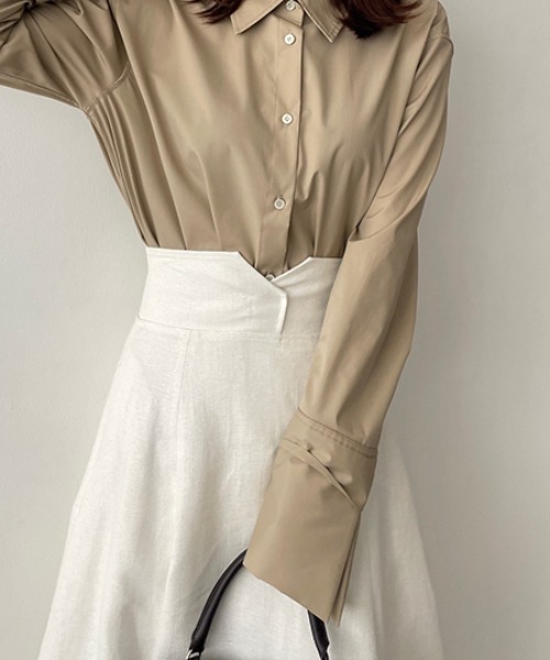 anuans(アニュアンス)の「リネンサーキュラースカート(スカート・レディース・ホワイト/グレー/ベージュ・MEDIUM/SMALL)」の14枚目の写真