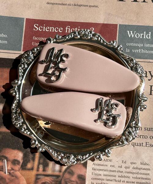 WEGO（ウィゴー）の「WEGO/メタルロゴパテッドバレッタ（バレッタ/ヘアクリップ・レディース・ブラック/ライトピンク/サックスブルー/オフホワイト/シルバー・FREE）」の4枚目の写真