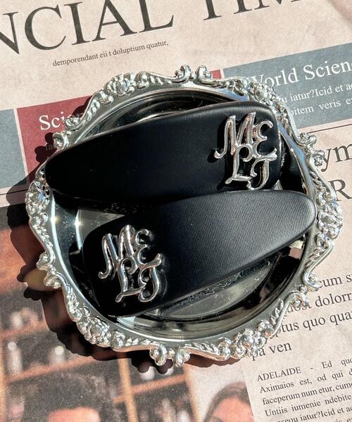 WEGO（ウィゴー）の「WEGO/メタルロゴパテッドバレッタ（バレッタ/ヘアクリップ・レディース・ブラック/ライトピンク/サックスブルー/オフホワイト/シルバー・FREE）」の3枚目の写真