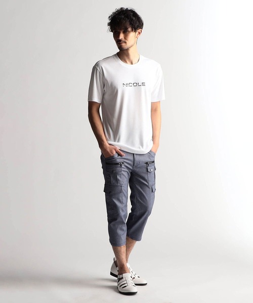 NICOLE CLUB FOR MEN(ニコルクラブフォーメン)の「ロゴ刺繍半袖Tシャツ(Tシャツ/カットソー・メンズ・オフホワイト/ブラック/ネイビー/ピンク系/ライトグレー・X-LARGE/LARGE/MEDIUM)」の19枚目の写真