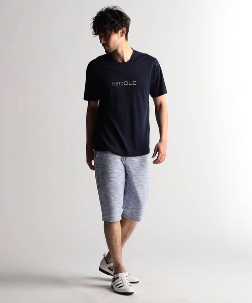 NICOLE CLUB FOR MEN(ニコルクラブフォーメン)の「ロゴ刺繍半袖Tシャツ(Tシャツ/カットソー・メンズ・オフホワイト/ブラック/ネイビー/ピンク系/ライトグレー・X-LARGE/LARGE/MEDIUM)」の12枚目の写真