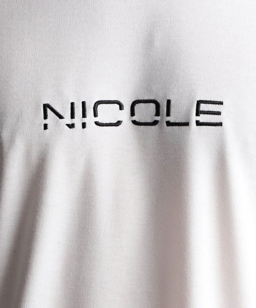 NICOLE CLUB FOR MEN(ニコルクラブフォーメン)の「ロゴ刺繍半袖Tシャツ(Tシャツ/カットソー・メンズ・オフホワイト/ブラック/ネイビー/ピンク系/ライトグレー・X-LARGE/LARGE/MEDIUM)」の6枚目の写真