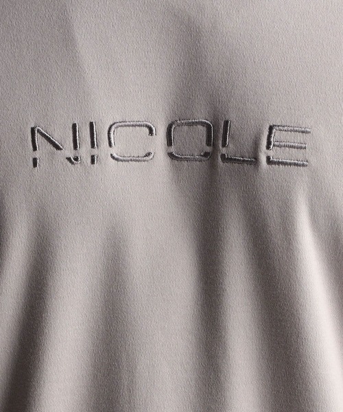 NICOLE CLUB FOR MEN(ニコルクラブフォーメン)の「ロゴ刺繍半袖Tシャツ(Tシャツ/カットソー・メンズ・オフホワイト/ブラック/ネイビー/ピンク系/ライトグレー・X-LARGE/LARGE/MEDIUM)」の7枚目の写真