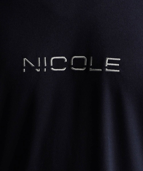 NICOLE CLUB FOR MEN(ニコルクラブフォーメン)の「ロゴ刺繍半袖Tシャツ(Tシャツ/カットソー・メンズ・オフホワイト/ブラック/ネイビー/ピンク系/ライトグレー・X-LARGE/LARGE/MEDIUM)」の9枚目の写真