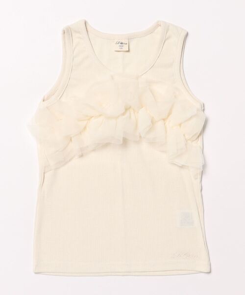 Rora(ローラ)の「エマリ フリル タンクトップ(Tシャツ/カットソー・キッズ・ラベンダー/クリーム/ブラック・110cm/120cm/130cm/140cm/150cm)」の6枚目の写真