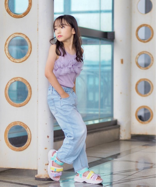 Rora(ローラ)の「エマリ フリル タンクトップ(Tシャツ/カットソー・キッズ・ラベンダー/クリーム/ブラック・110cm/120cm/130cm/140cm/150cm)」の10枚目の写真