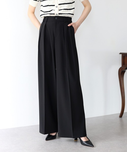 BLUEEAST(ブルーイースト)の「ベーシックツータックパンツ(スラックス・レディース・ピンク/グレー/アイボリー/ブラック・MEDIUM)」の1枚目の写真