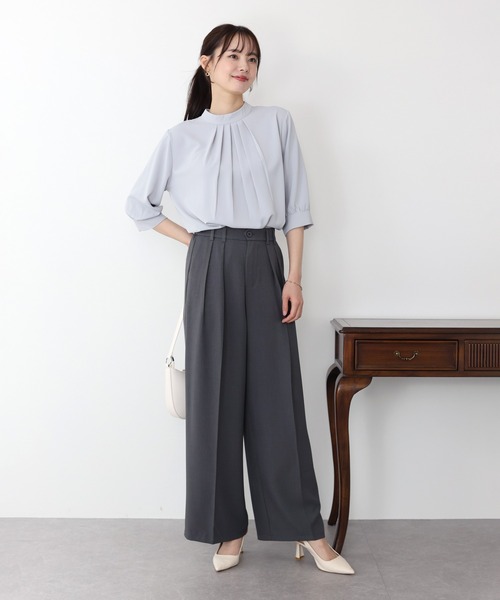 BLUEEAST(ブルーイースト)の「ベーシックツータックパンツ(スラックス・レディース・ピンク/グレー/アイボリー/ブラック・MEDIUM)」の7枚目の写真