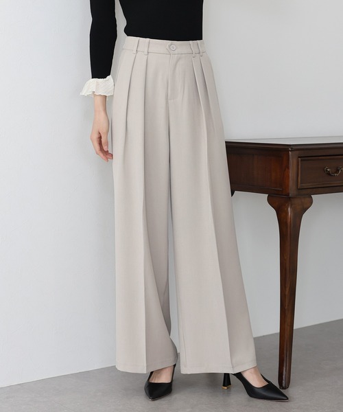 BLUEEAST(ブルーイースト)の「ベーシックツータックパンツ(スラックス・レディース・ピンク/グレー/アイボリー/ブラック・MEDIUM)」の20枚目の写真