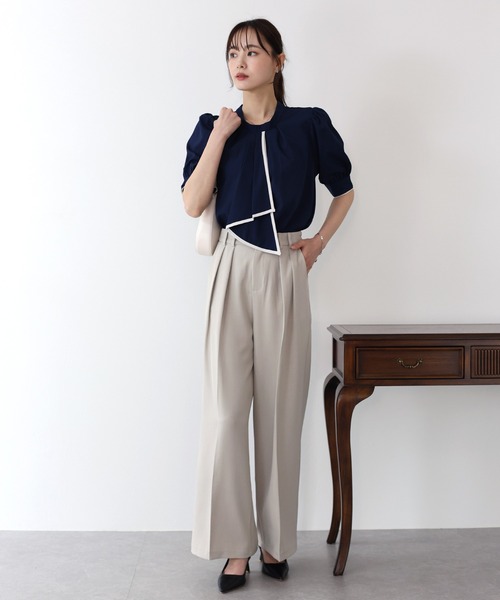 BLUEEAST(ブルーイースト)の「ベーシックツータックパンツ(スラックス・レディース・ピンク/グレー/アイボリー/ブラック・MEDIUM)」の14枚目の写真