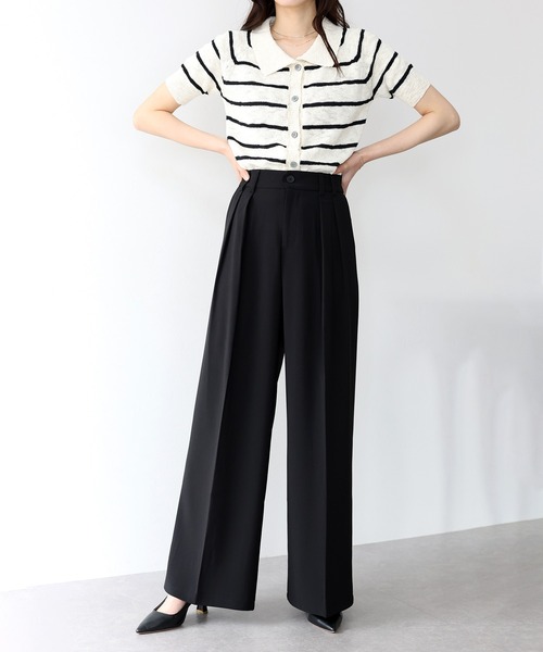 BLUEEAST(ブルーイースト)の「ベーシックツータックパンツ(スラックス・レディース・ピンク/グレー/アイボリー/ブラック・MEDIUM)」の13枚目の写真