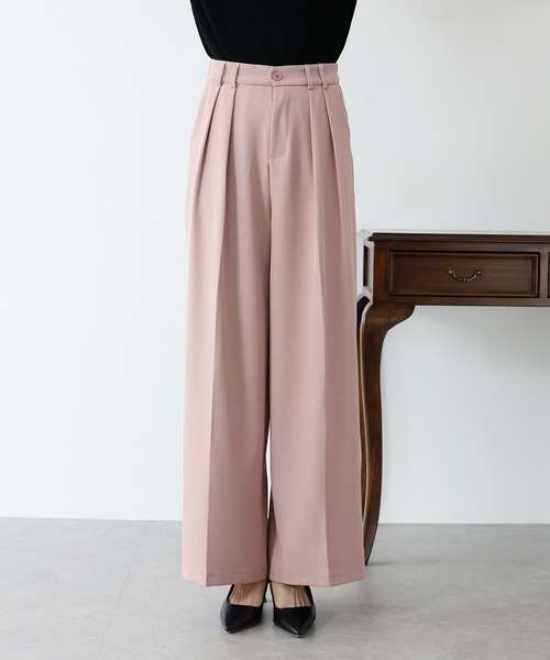 BLUEEAST(ブルーイースト)の「ベーシックツータックパンツ(スラックス・レディース・ピンク/グレー/アイボリー/ブラック・MEDIUM)」の21枚目の写真