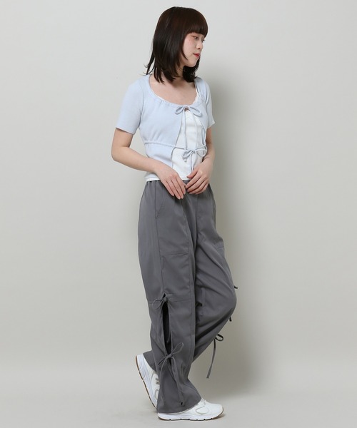 FANCY CLUB（ファンシークラブ）の「NASTY FANCY CLUB／２ボタンクロップカーディガン  2123892（カーディガン/ボレロ・レディース・ブラック/ライトブルー・FREE）」の11枚目の写真