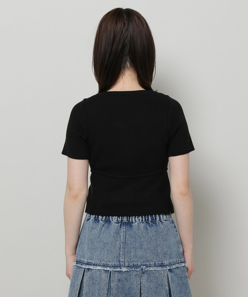 FANCY CLUB（ファンシークラブ）の「NASTY FANCY CLUB／２ボタンクロップカーディガン  2123892（カーディガン/ボレロ・レディース・ブラック/ライトブルー・FREE）」の20枚目の写真