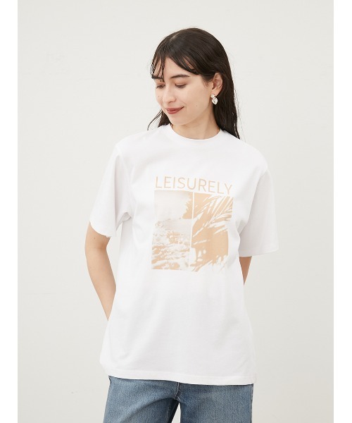 Mila Owen（ミラオーウェン）の「フォトグラフィックコットンTシャツ