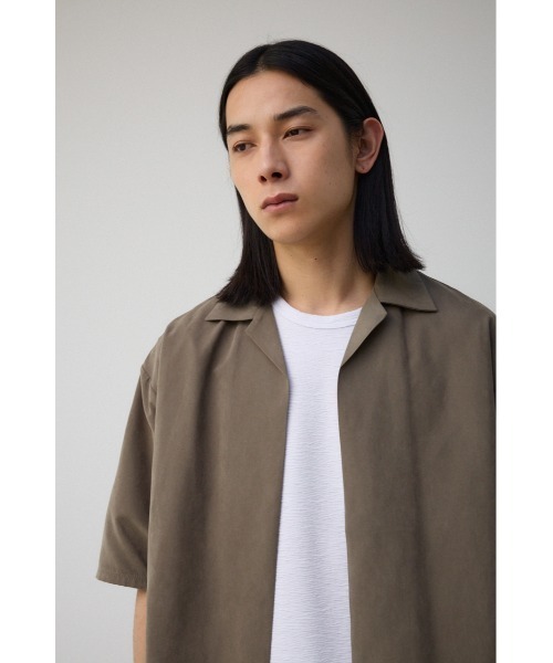 AZUL by moussy(アズールバイマウジー)の「接触冷感フェイクスウェードシャツトッパー(シャツ/ブラウス・メンズ・カーキ/グレー・FREE)」の14枚目の写真