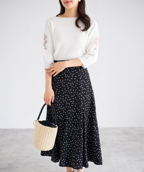 tocco closet(トッコ クローゼット)の「【ZOZO限定】スリーブレースニットプルオーバー(ニット/セーター・レディース・チャコール/ブルー/オフホワイト/ブラック・M)」の20枚目の写真