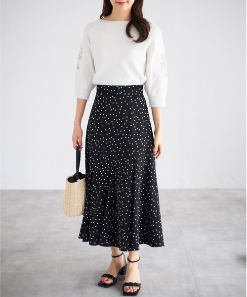 tocco closet(トッコ クローゼット)の「【ZOZO限定】スリーブレースニットプルオーバー(ニット/セーター・レディース・チャコール/ブルー/オフホワイト/ブラック・M)」の19枚目の写真