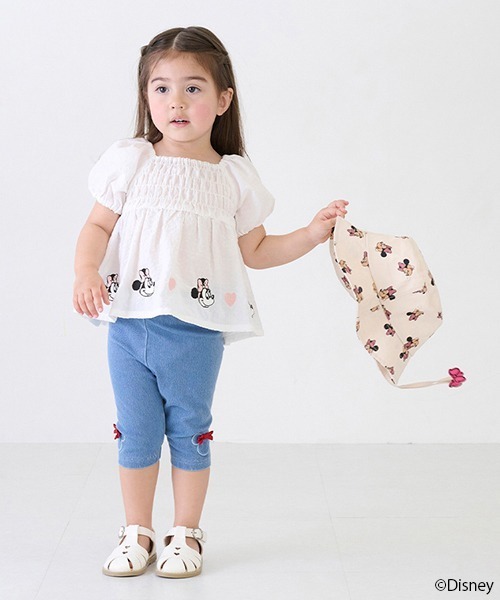 petit main（プティマイン）の「【Disney/接触冷感】6分丈レギンス（レギンス/スパッツ・キッズ・ライトピンク/ブラック/サックスブルー/キナリ・90cm/80ｃｍ/130cm/120cm/110cm/100cm）」の5枚目の写真