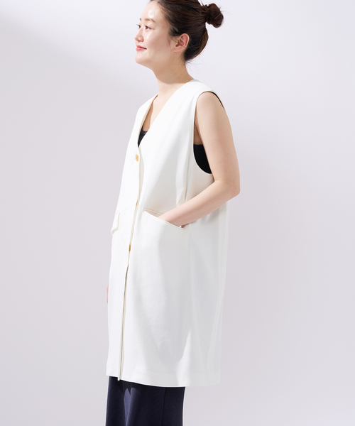 リネンアセテートコクーンジレ