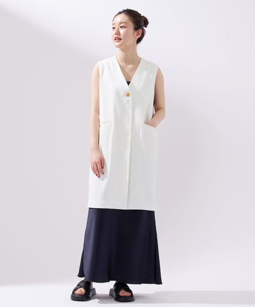 IENA リネンアセテートコクーンジレ IENA（イエナ）の「リネンアセテートコクーンジレ（ベスト）」 - WEAR