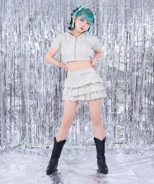 sedacle girl（セダクルガール）の「裏毛ラインストーンフーディー【SETUP着用可能】（パーカー・レディース・グレー/ブルー/ブラック/ピンク・FREE）」の19枚目の写真