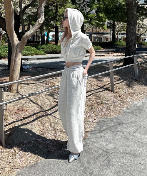 sedacle girl（セダクルガール）の「裏毛ラインストーンフーディー【SETUP着用可能】（パーカー・レディース・グレー/ブルー/ブラック/ピンク・FREE）」の8枚目の写真