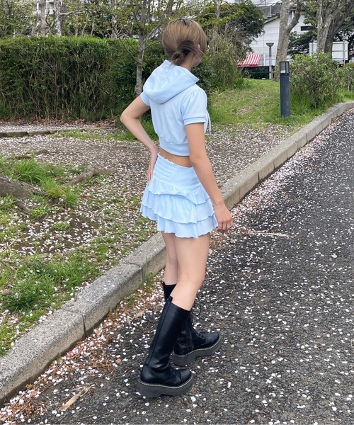 sedacle girl（セダクルガール）の「裏毛ラインストーンフーディー