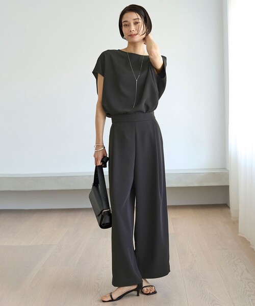 UNFILO(アンフィーロ)の「サマーセットアップ ワイドパンツ(その他パンツ・レディース・ライトグレー系/ブラック系/グレー系・MEDIUM/SMALL/X-SMALL/LARGE)」の5枚目の写真