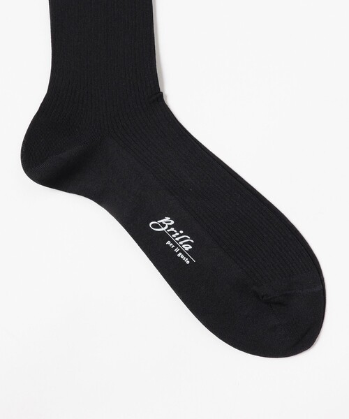 BRILLA per il gusto（ブリッラペルイルグースト）の「Brilla per il gusto / ドレス リブ ソックス（ソックス/靴下・メンズ・ブラック系その他4/ダークブラウン/ネイビー・ONE SIZE）」の4枚目の写真