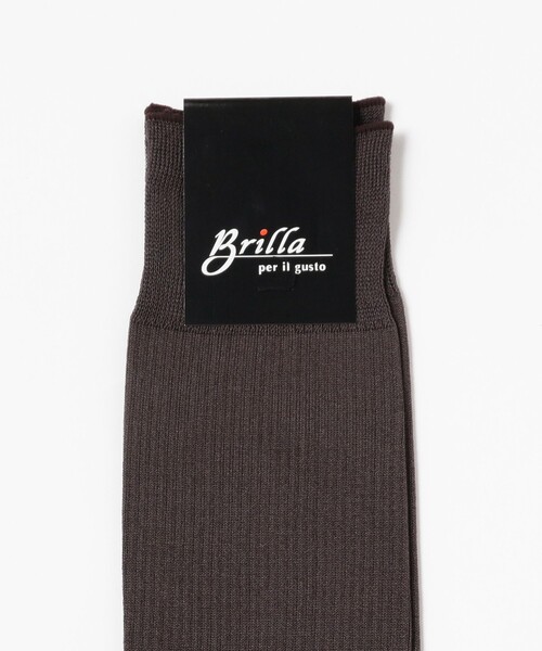BRILLA per il gusto（ブリッラペルイルグースト）の「Brilla per il gusto / ドレス リブ ソックス（ソックス/靴下・メンズ・ブラック系その他4/ダークブラウン/ネイビー・ONE SIZE）」の5枚目の写真
