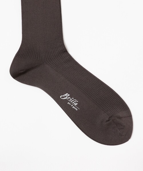 BRILLA per il gusto（ブリッラペルイルグースト）の「Brilla per il gusto / ドレス リブ ソックス（ソックス/靴下・メンズ・ブラック系その他4/ダークブラウン/ネイビー・ONE SIZE）」の6枚目の写真