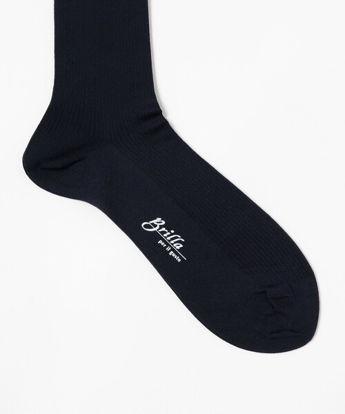 BRILLA per il gusto（ブリッラペルイルグースト）の「Brilla per il gusto / ドレス リブ ソックス（ソックス/靴下・メンズ・ブラック系その他4/ダークブラウン/ネイビー・ONE SIZE）」の7枚目の写真