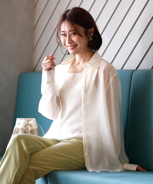 大人世代こそ必須!!コーデが楽しいシアーシャツ（シャツ/ブラウス）｜Ehre style（エーレスタイル） 7,462円