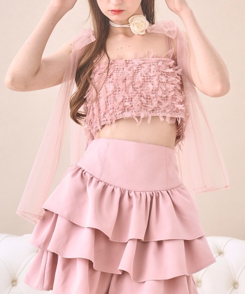 チュールミニスカート Lovilyn ラヴィリン pink ピンク Lovilyn（ラヴィリン）の「フリルスカート（スカート）」 - WEAR
