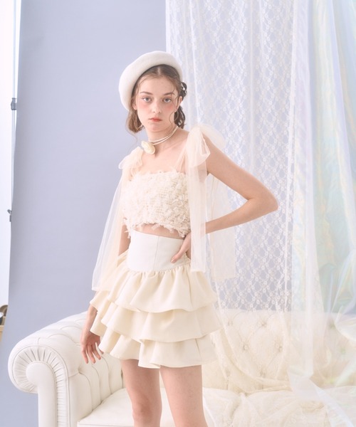 セール】リボンチュールビスチェ（キャミソール）｜Lovilyn
