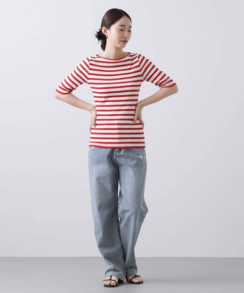 LEMINOR(ルミノール)の「別注ルミノアBDリブHSカットソー(Tシャツ/カットソー・レディース・オフホワイト/レッド系・FREE)」の21枚目の写真