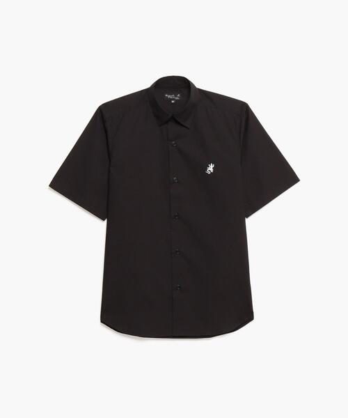 agnes b.（アニエスベー）の「メンズ アイコニック 刺繍 半袖 シャツ "Andy"（シャツ/ブラウス・メンズ・ブラック・38/40/36）」の2枚目の写真