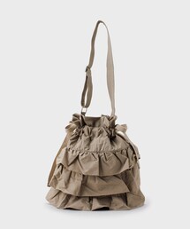 ◆【2WAY/A4サイズ対応】ドロストリボンフリルティアードショルダーバッグ