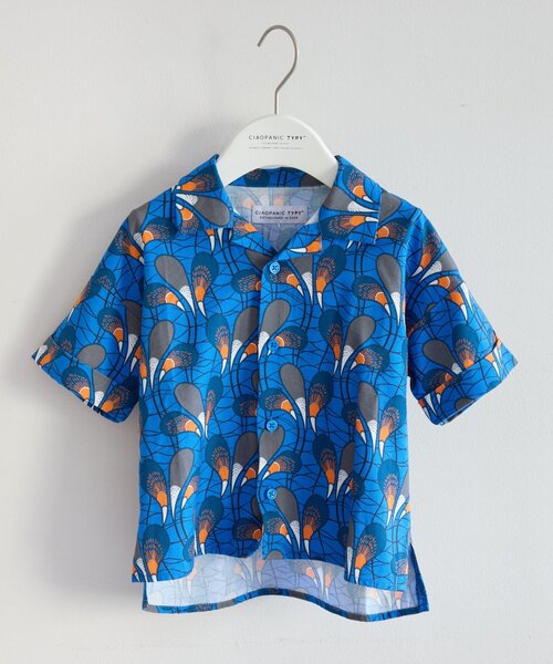 CIAOPANIC TYPY（チャオパニックティピー）の「■【KIDS】バティック柄オープンカラーシャツ（シャツ/ブラウス・キッズ・ブルー/グリーン・MEDIUM/XX-LARGE/SMALL/LARGE/X-LARGE）」の11枚目の写真