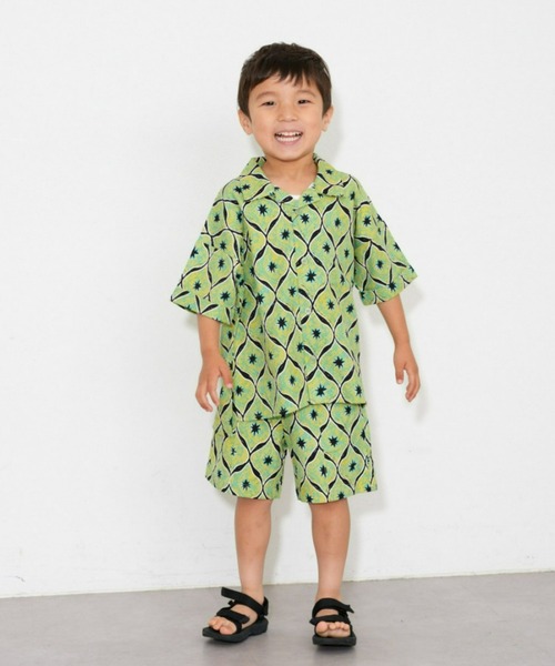 CIAOPANIC TYPY（チャオパニックティピー）の「■【KIDS】バティック柄オープンカラーシャツ（シャツ/ブラウス・キッズ・ブルー/グリーン・MEDIUM/XX-LARGE/SMALL/LARGE/X-LARGE）」の21枚目の写真