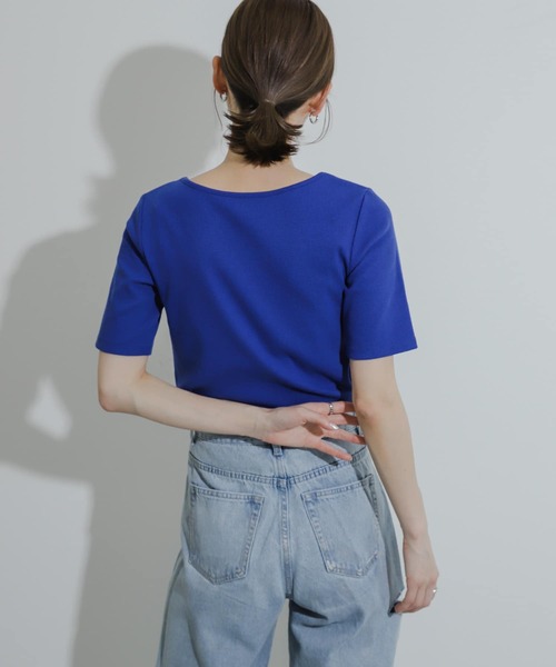 SENSE OF PLACE by URBAN RESEARCH（センスオブプレイスバイアーバンリサーチ）の「アシンメトリーリブトップ（Tシャツ/カットソー・レディース・ブラック/ブルー/オフホワイト・ONE）」の13枚目の写真